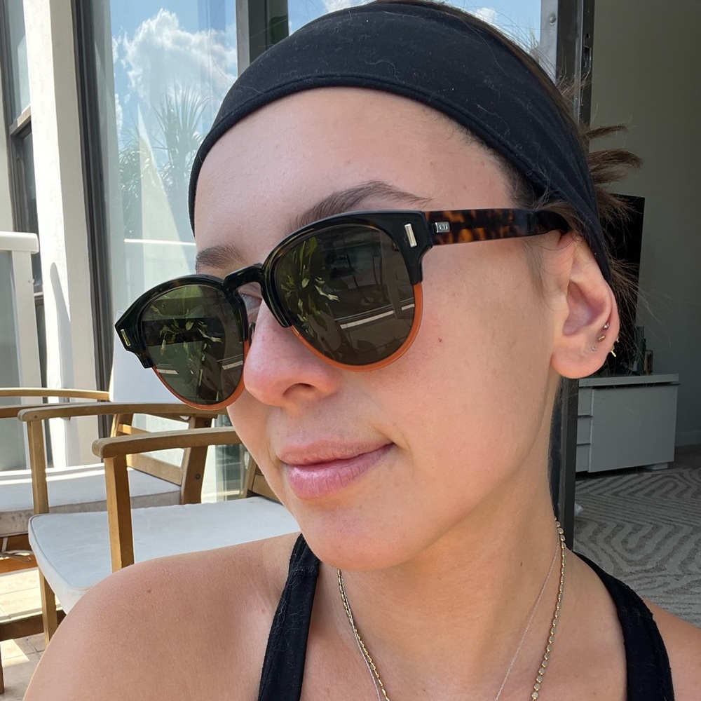 Christian Dior tortoise half round sunglasses - Picture 4 of 6